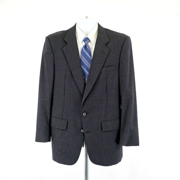 Christian Dior Monsieur 40R Gray Wool Blazer 2 Button Constructed / Padded Shoul - Picture 4 of 12